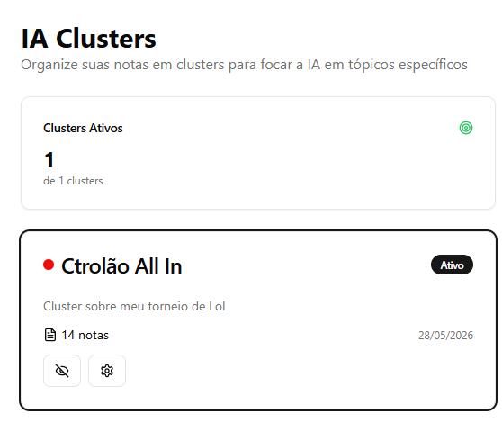 IA Clusters - Organize suas notas em clusters